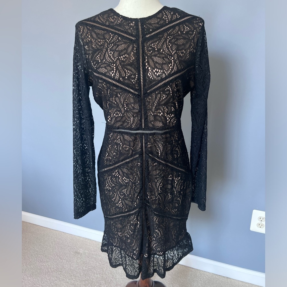 BARDOT Long Sleeve Lace Dress